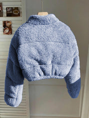 Women's Blue Teddy Fleece Jacket