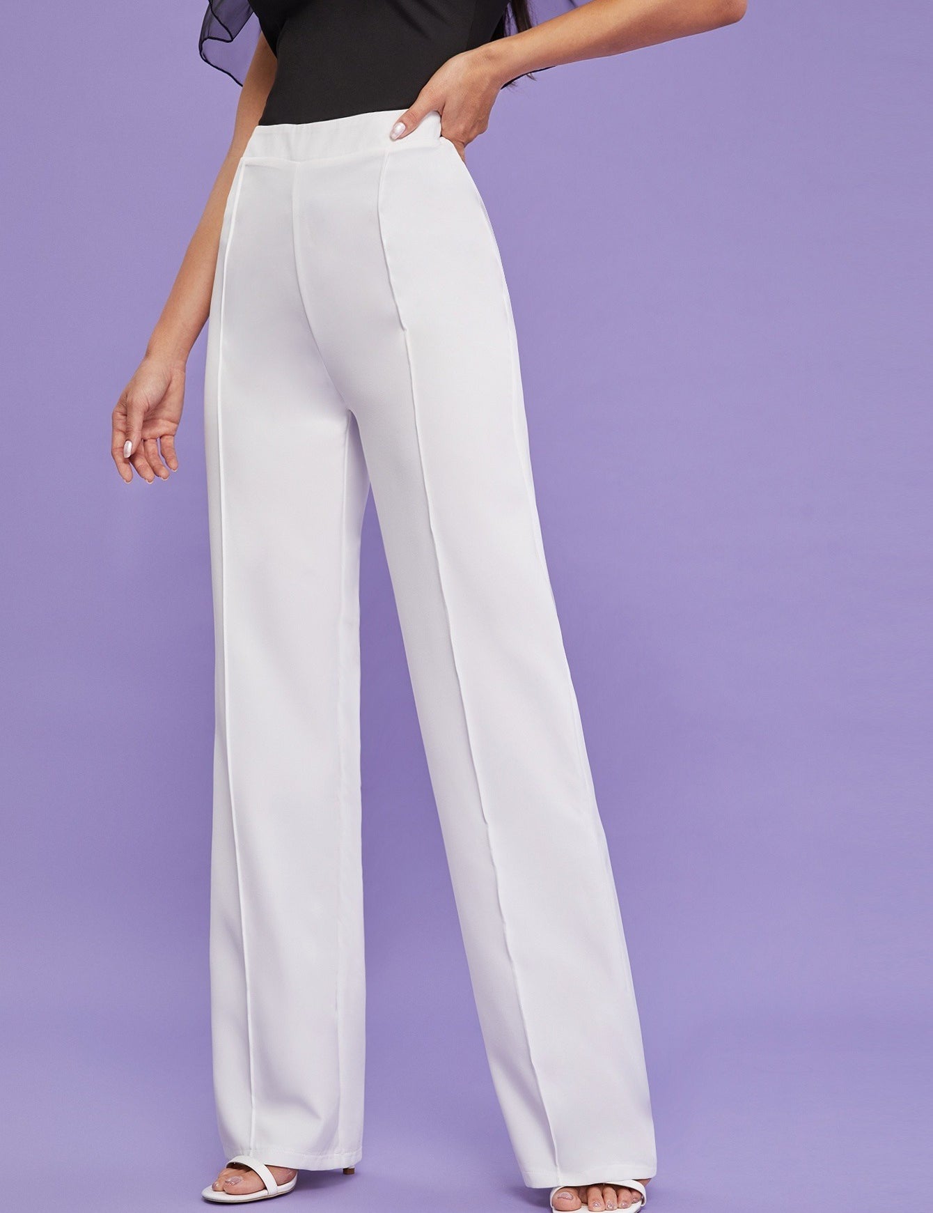 KOTTY Regular Fit Women White Trousers 