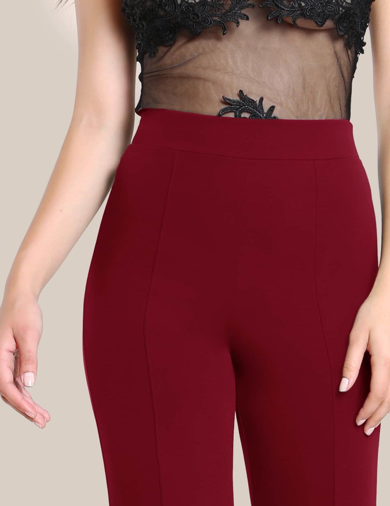 KOTTY Regular Fit Women Maroon Trousers 