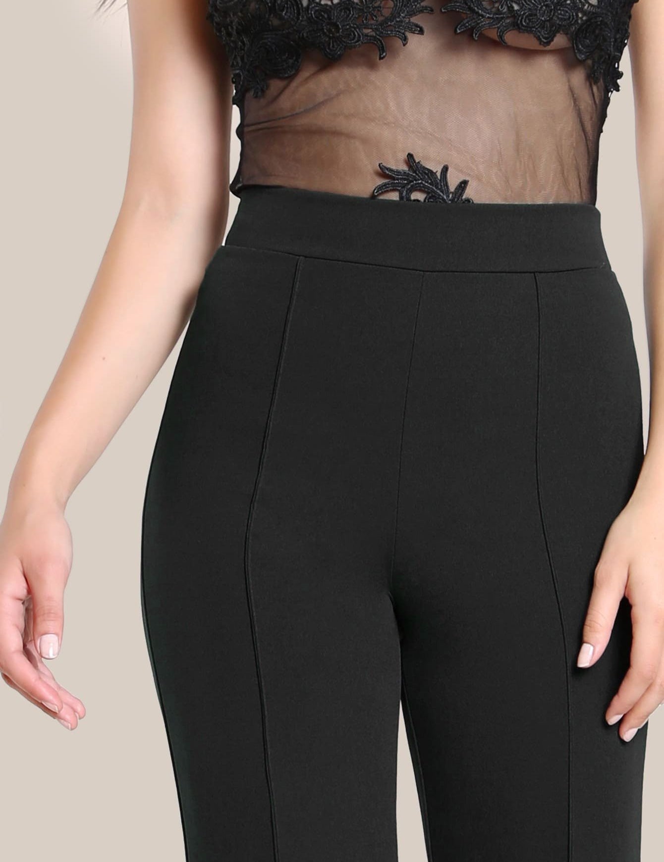 KOTTY Regular Fit Women Black Trousers 