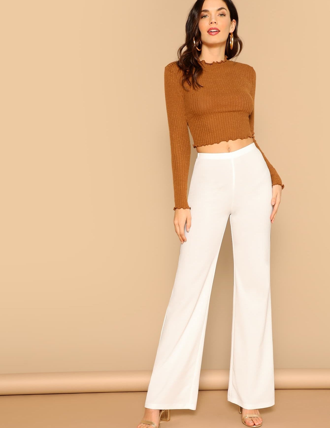 KOTTY Womens Solid Attractive High Rise Pant