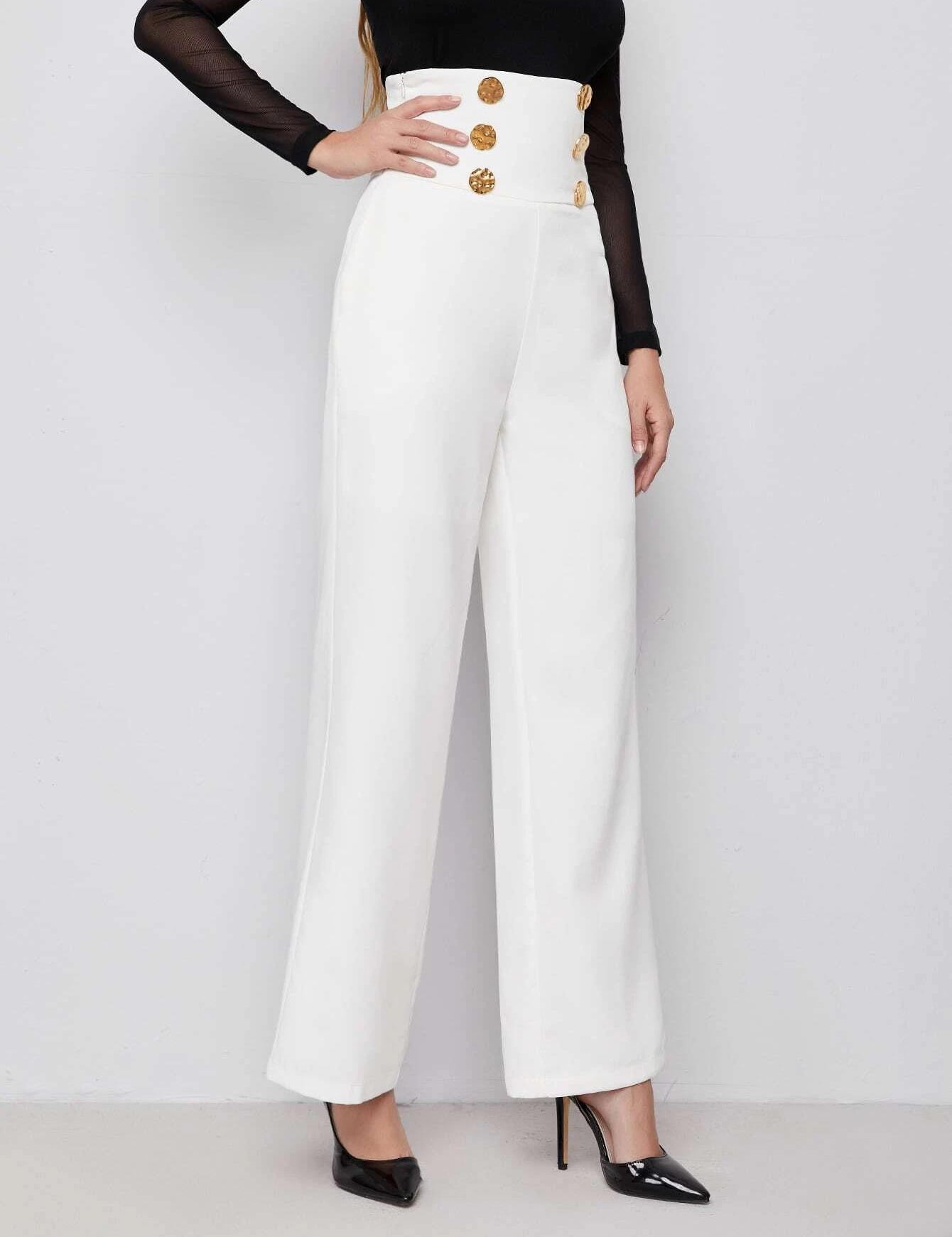 KOTTY Regular Fit Women White Trousers 