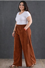Women's High-Waist Carrot Wide-Leg Trousers