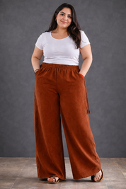 Women's High-Waist Carrot Wide-Leg Trousers