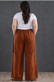 Women's High-Waist Carrot Wide-Leg Trousers