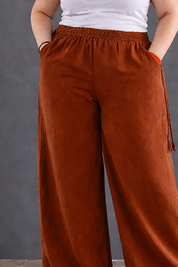 Women's High-Waist Carrot Wide-Leg Trousers