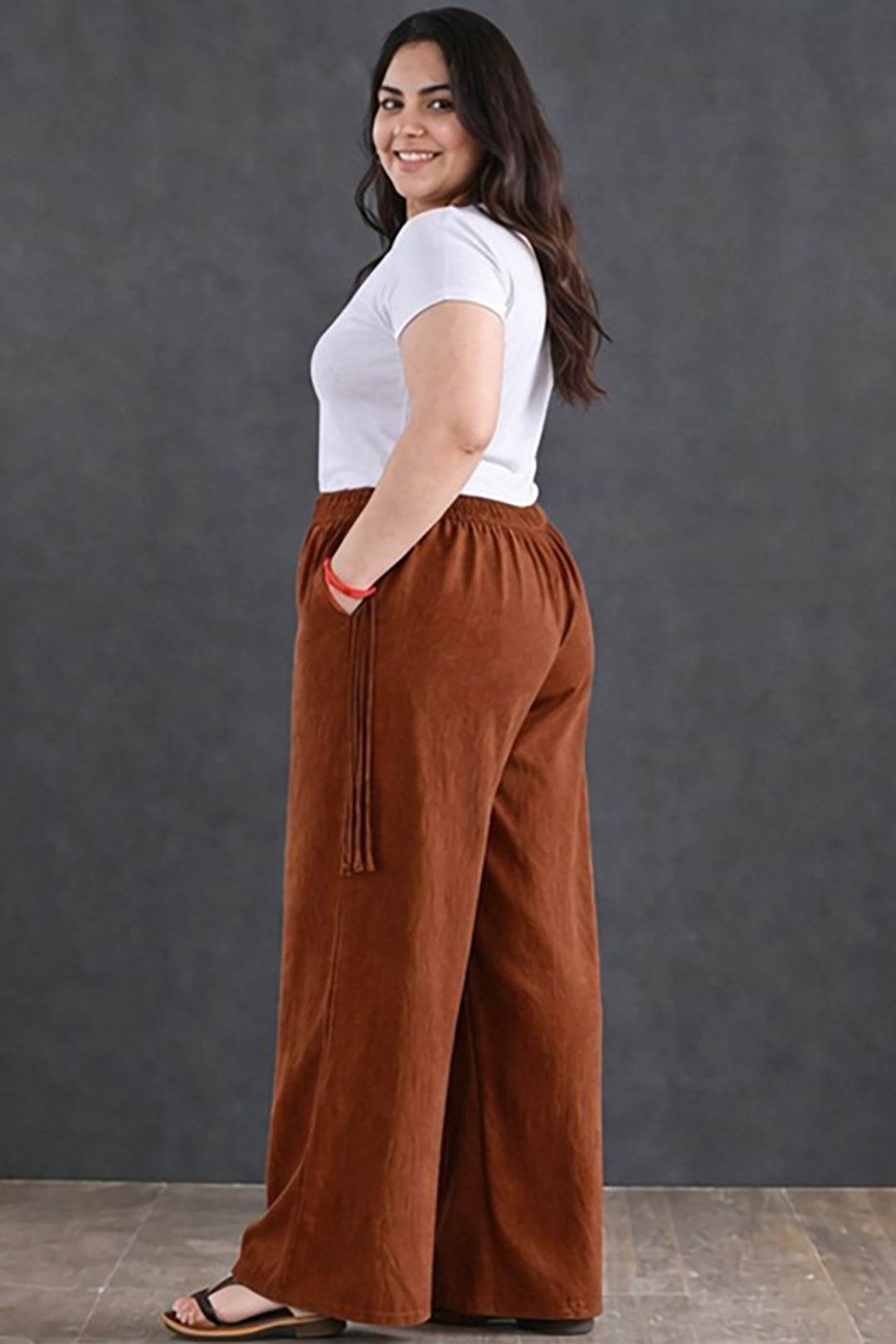 Women's High-Waist Carrot Wide-Leg Trousers