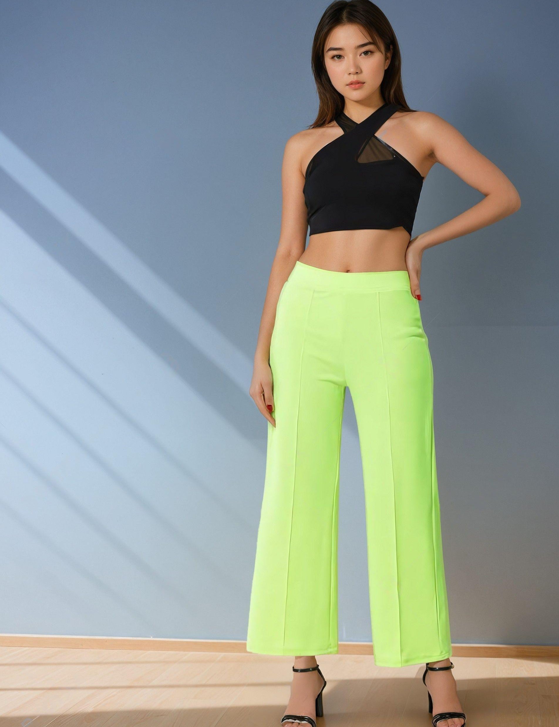 KOTTY Regular Fit Women Light Green Trousers 