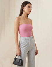 Women's Grey Wide Leg Formal Pants