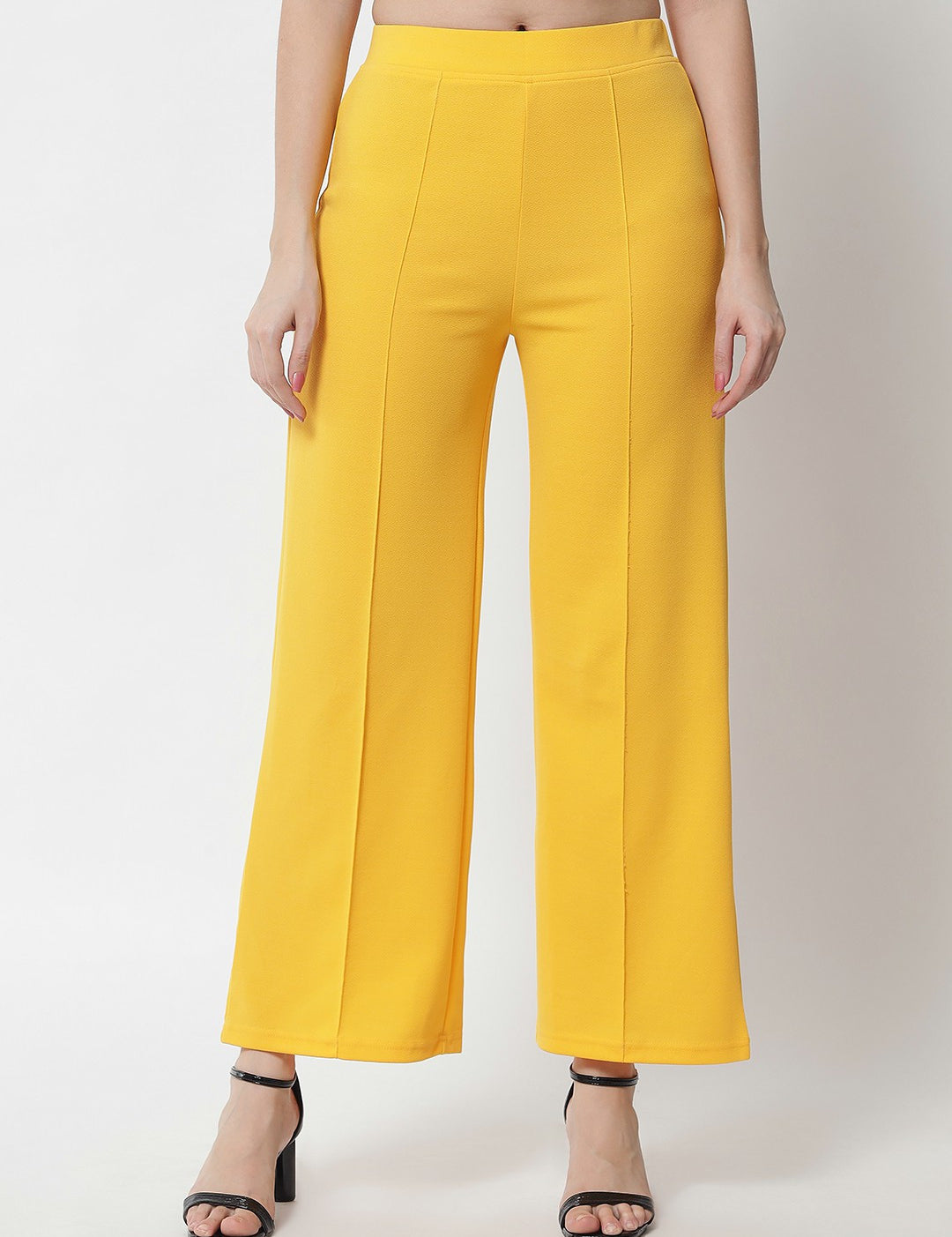 KOTTY Regular Fit Women Yellow Trousers 