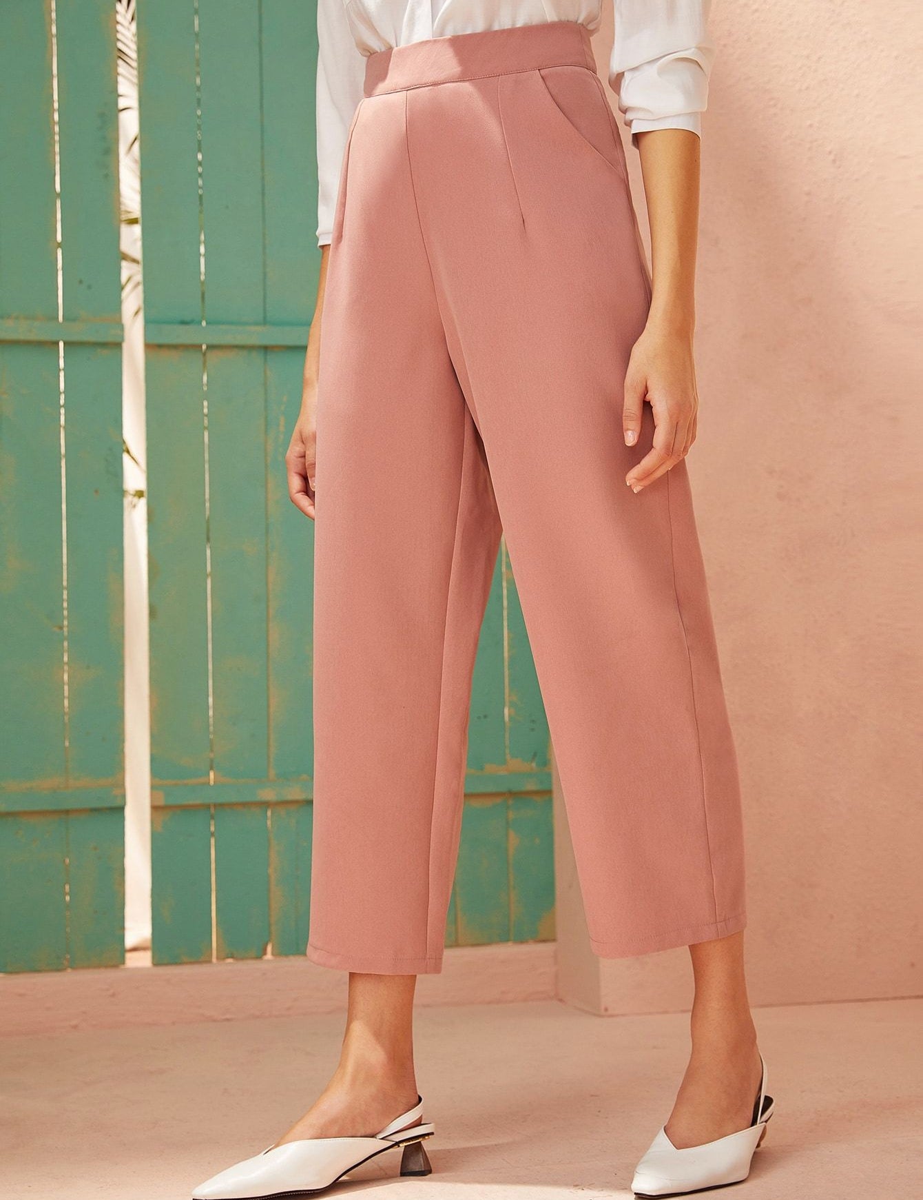 KOTTY Womens Solid Attractive High Rise Pant
