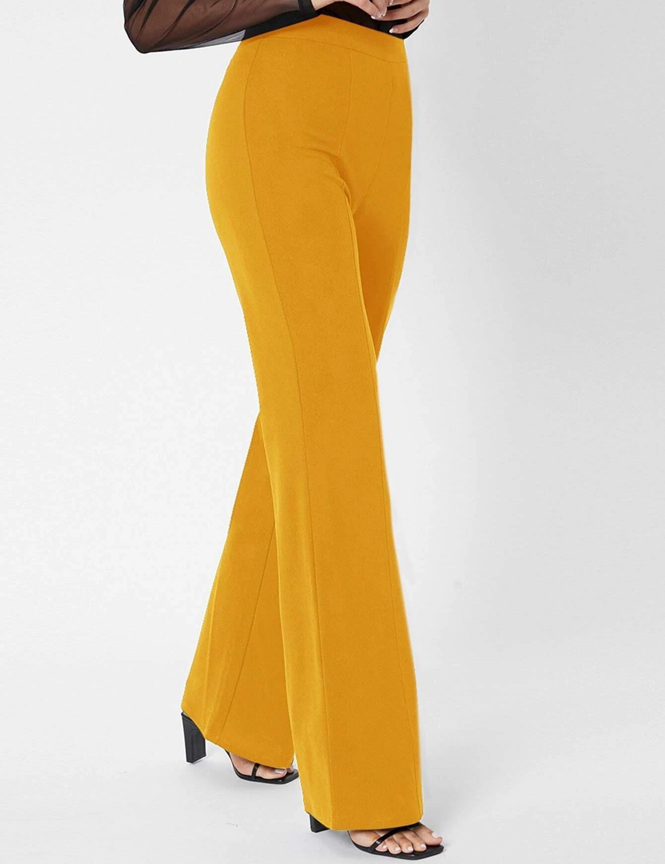 KOTTY Regular Fit Women Yellow Trousers 