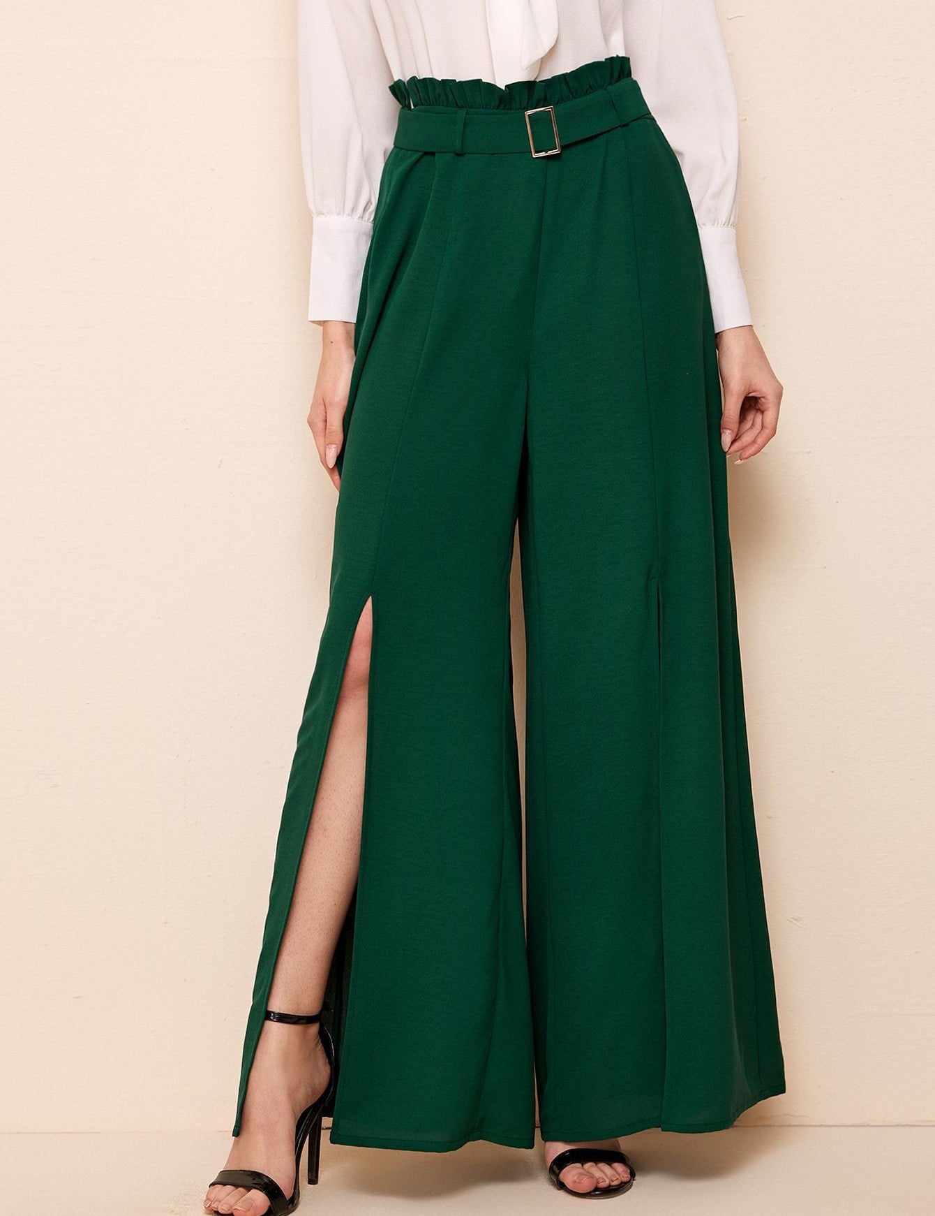 KOTTY Womens Solid Attractive High Rise Pant