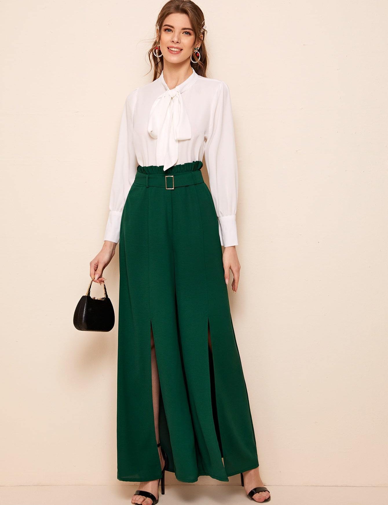 KOTTY Womens Solid Attractive High Rise Pant