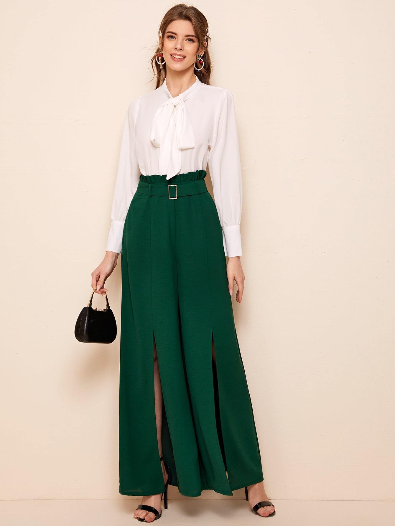 KOTTY Womens Solid Attractive High Rise Pant