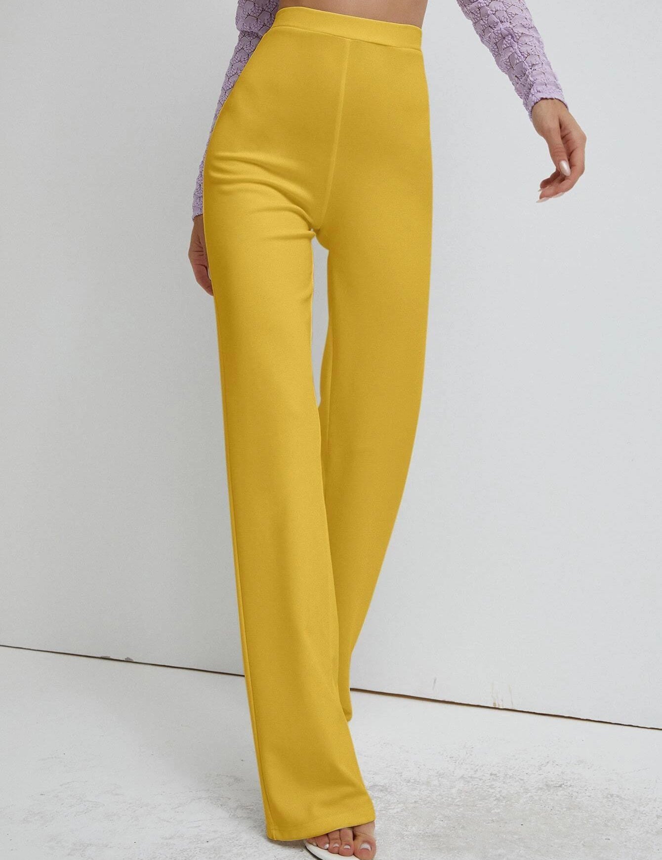 KOTTY Regular Fit Women Yellow Trousers 