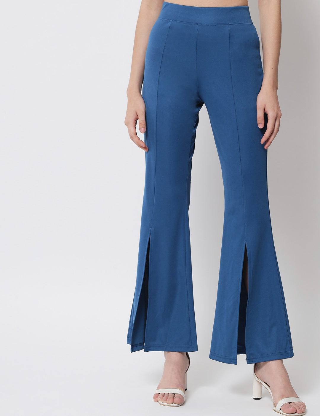 KOTTY Flared Women Blue Trousers 