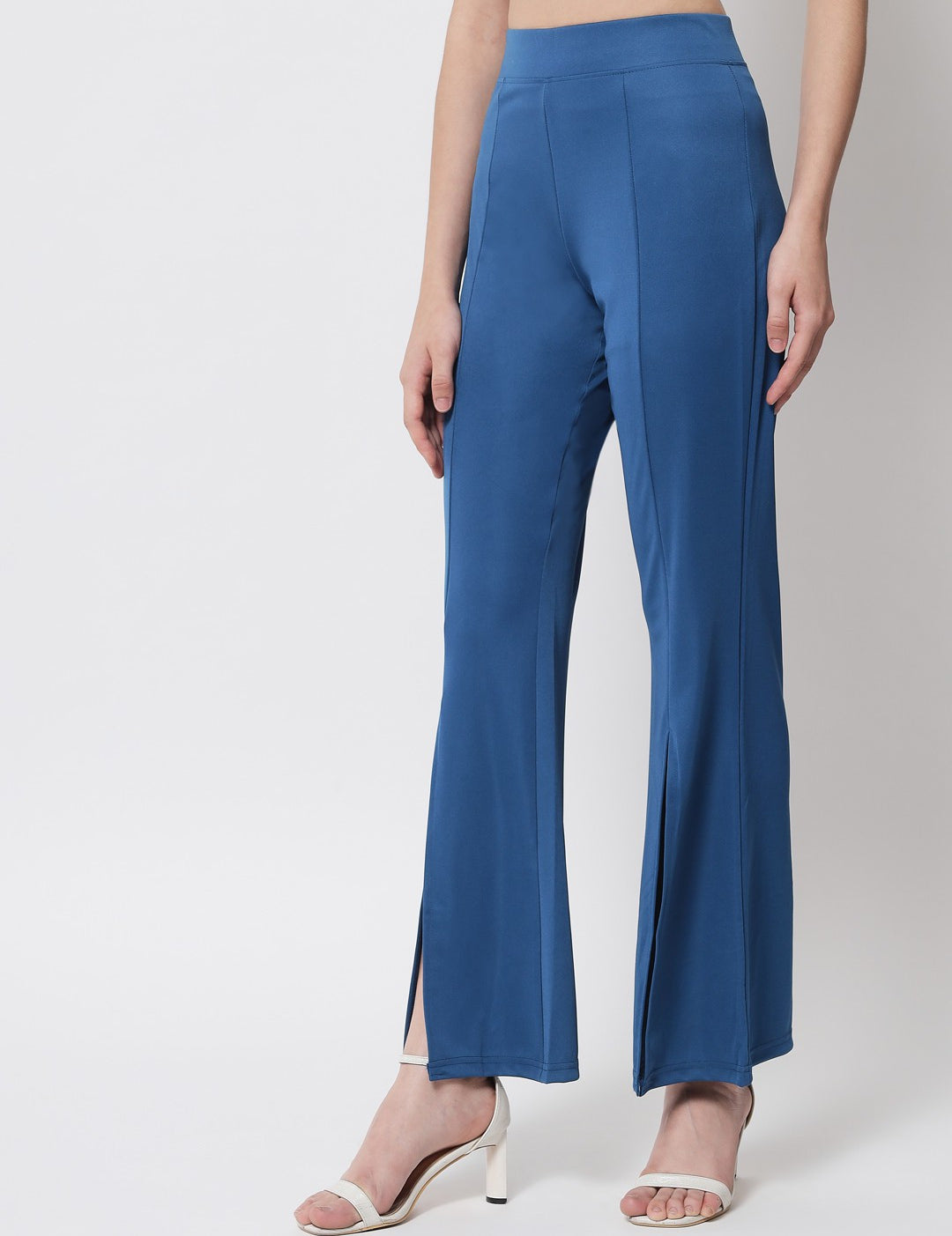 KOTTY Flared Women Blue Trousers 
