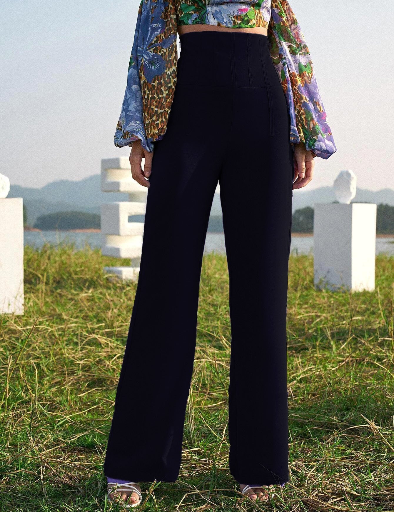 KOTTY Regular Fit Women Dark Blue Trousers 