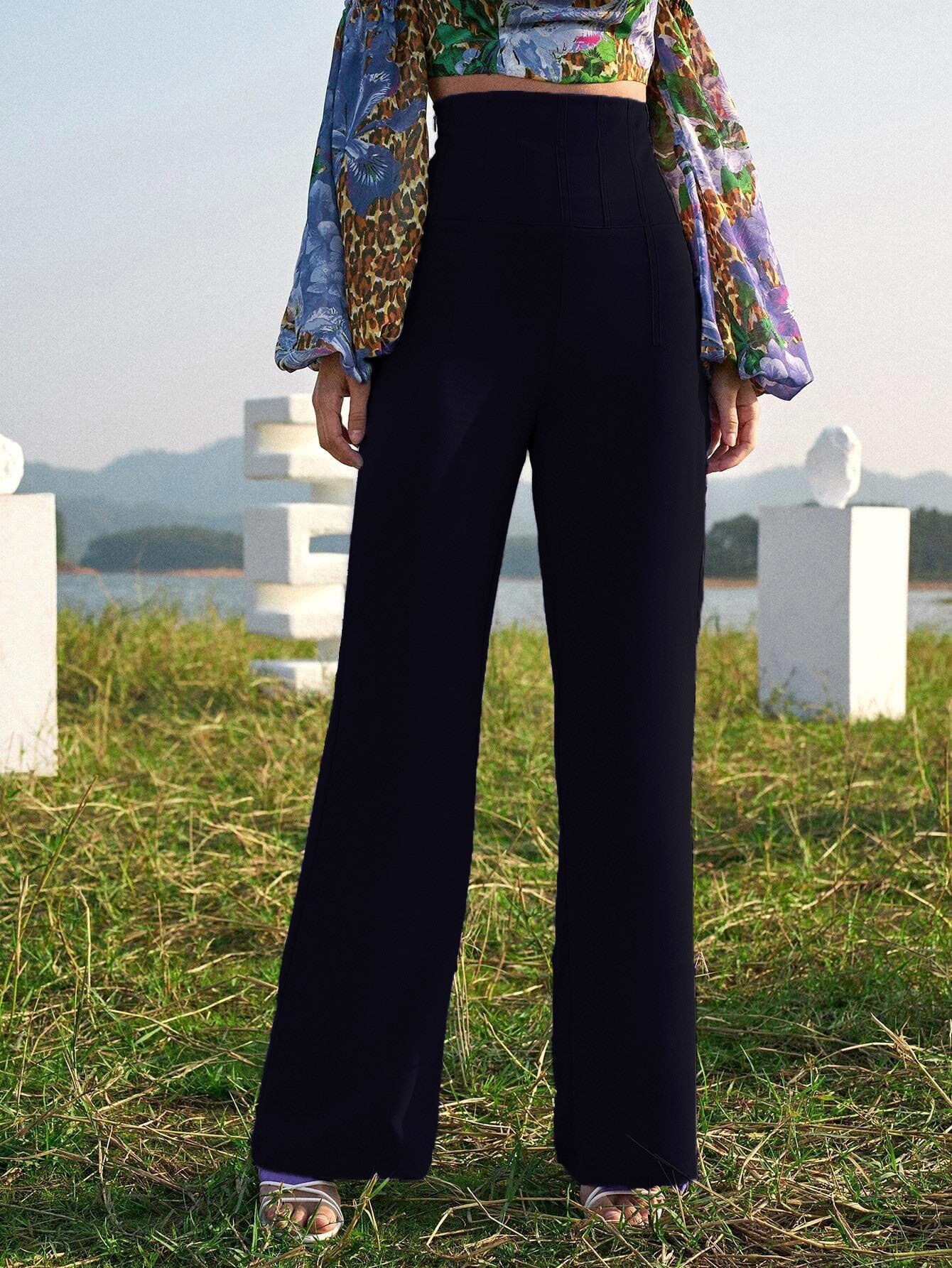 KOTTY Regular Fit Women Dark Blue Trousers 