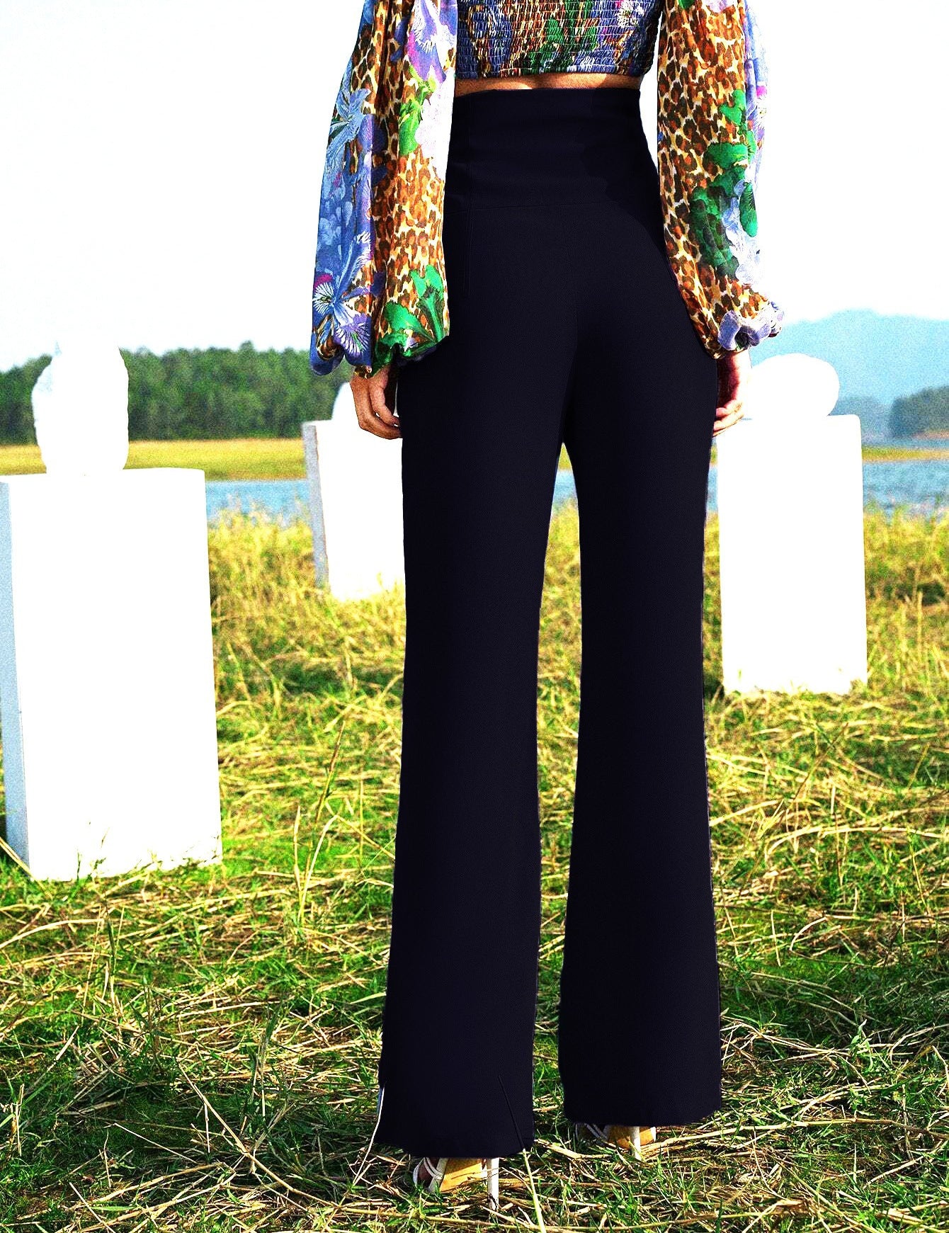 KOTTY Regular Fit Women Dark Blue Trousers 
