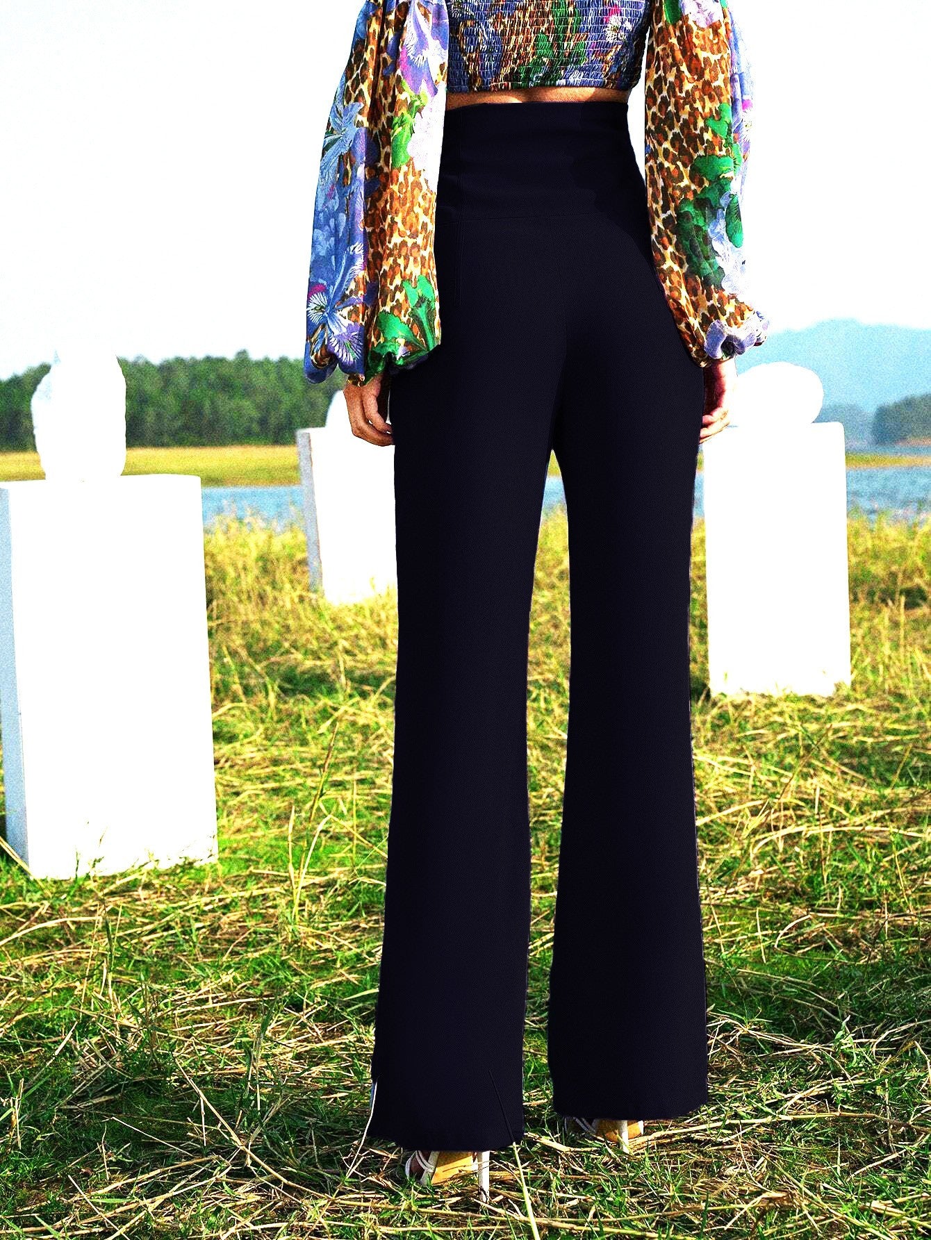 KOTTY Regular Fit Women Dark Blue Trousers 