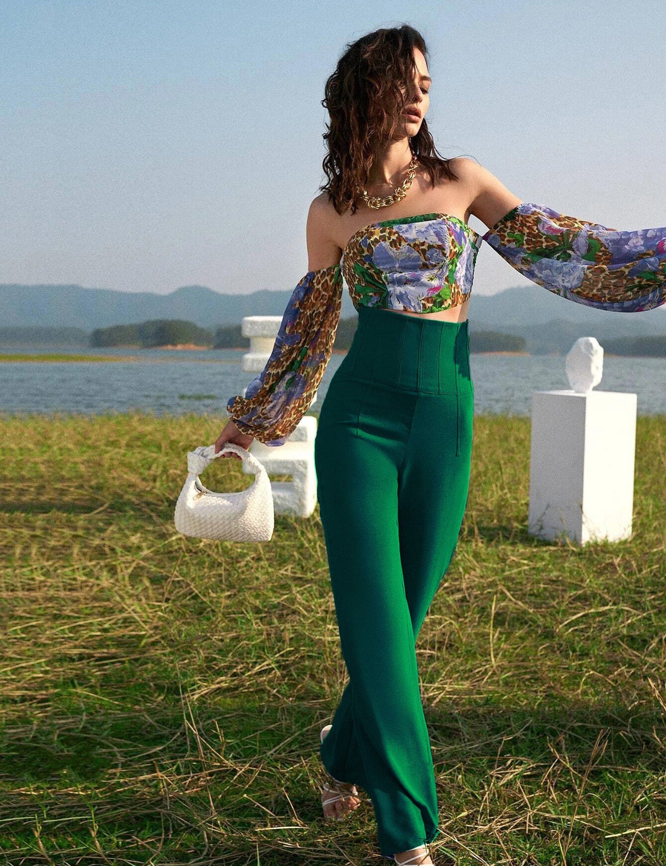KOTTY Regular Fit Women Dark Green Trousers 