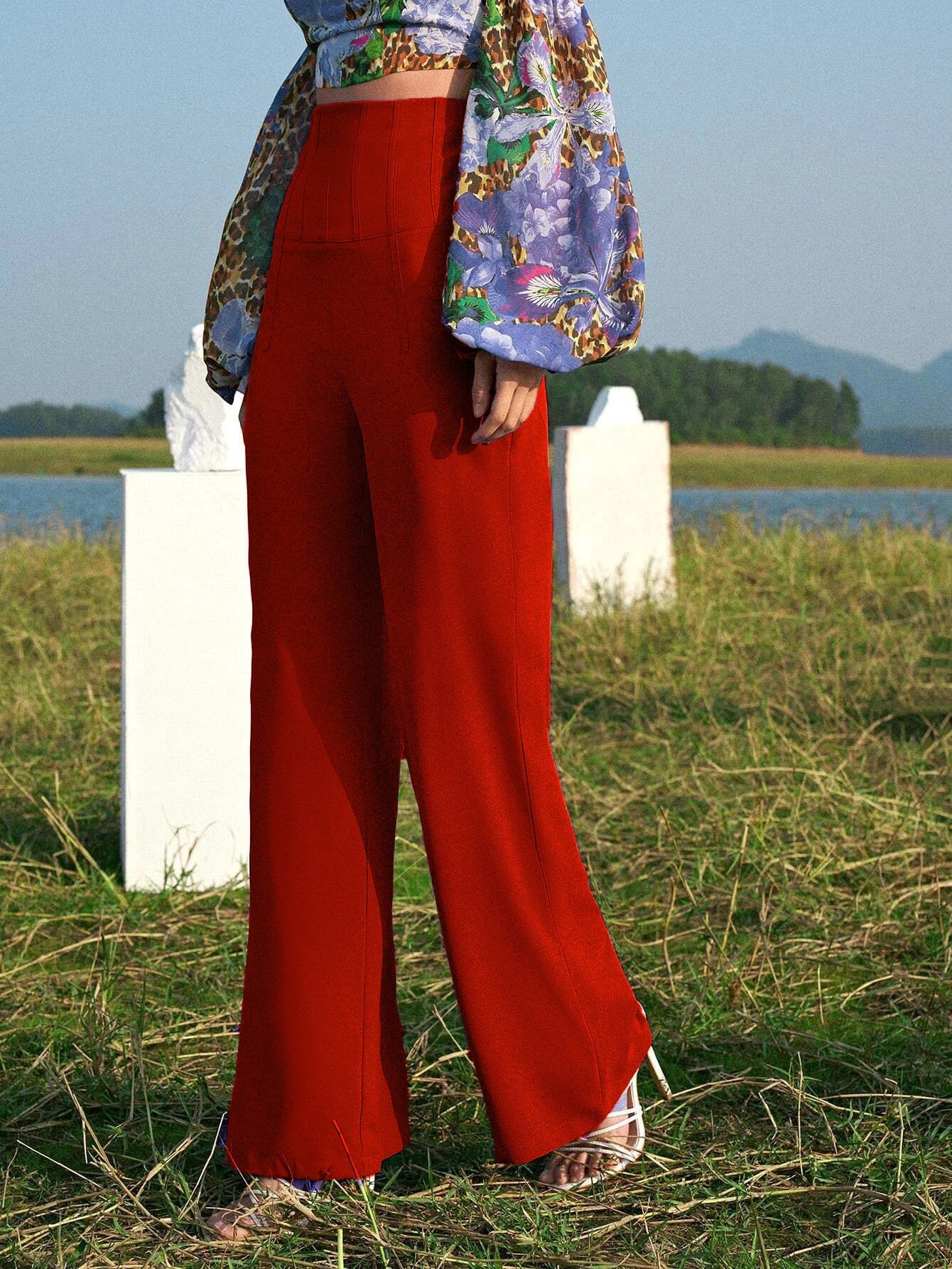KOTTY Regular Fit Women Orange Trousers 