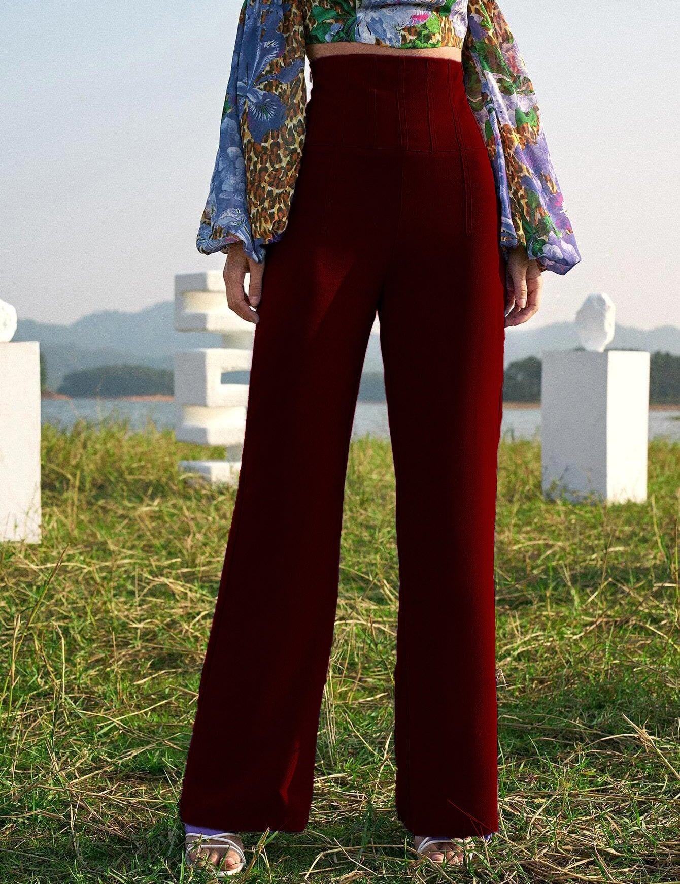 KOTTY Womens Solid Attractive High Rise Pant
