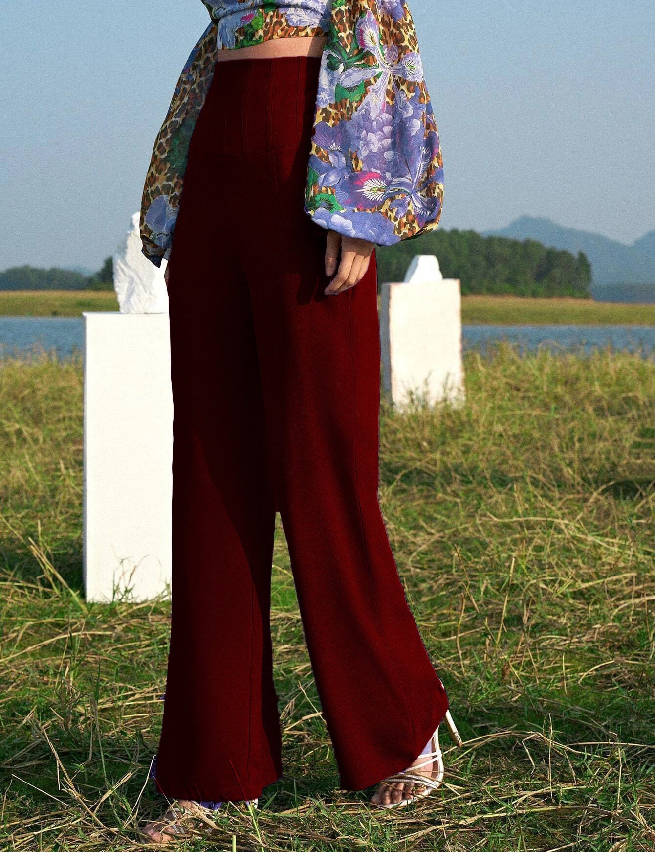 KOTTY Womens Solid Attractive High Rise Pant