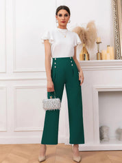 KOTTY Regular Fit Women Dark Green Trousers 
