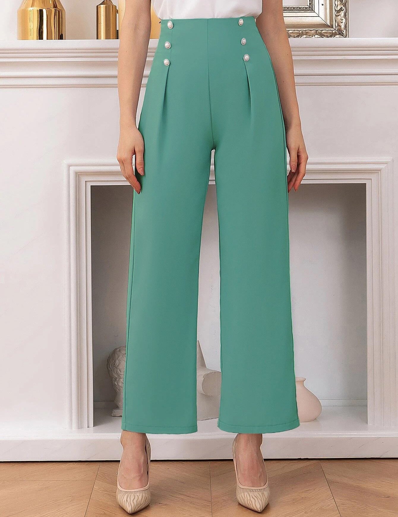 KOTTY Regular Fit Women Green Trousers 