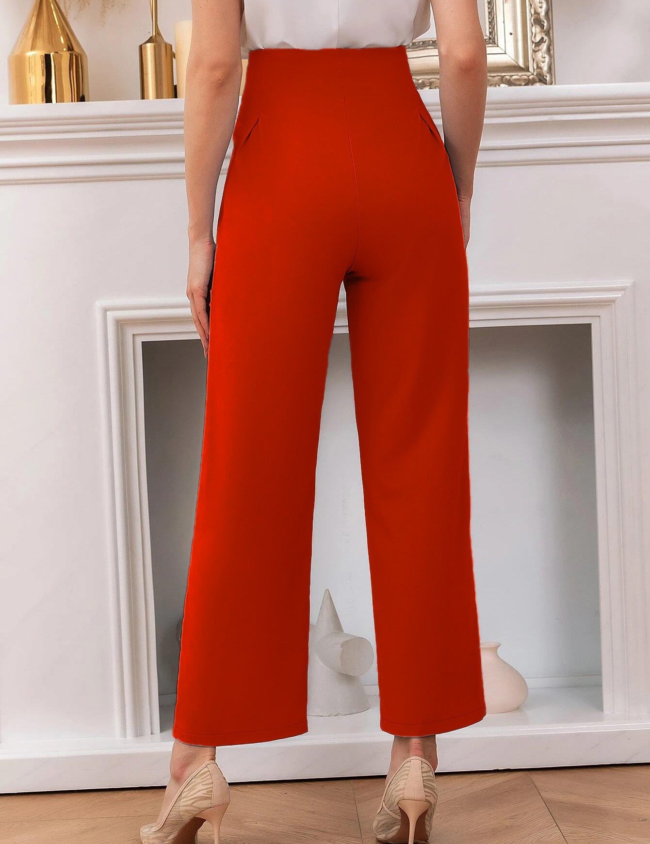 KOTTY Regular Fit Women Orange Trousers 