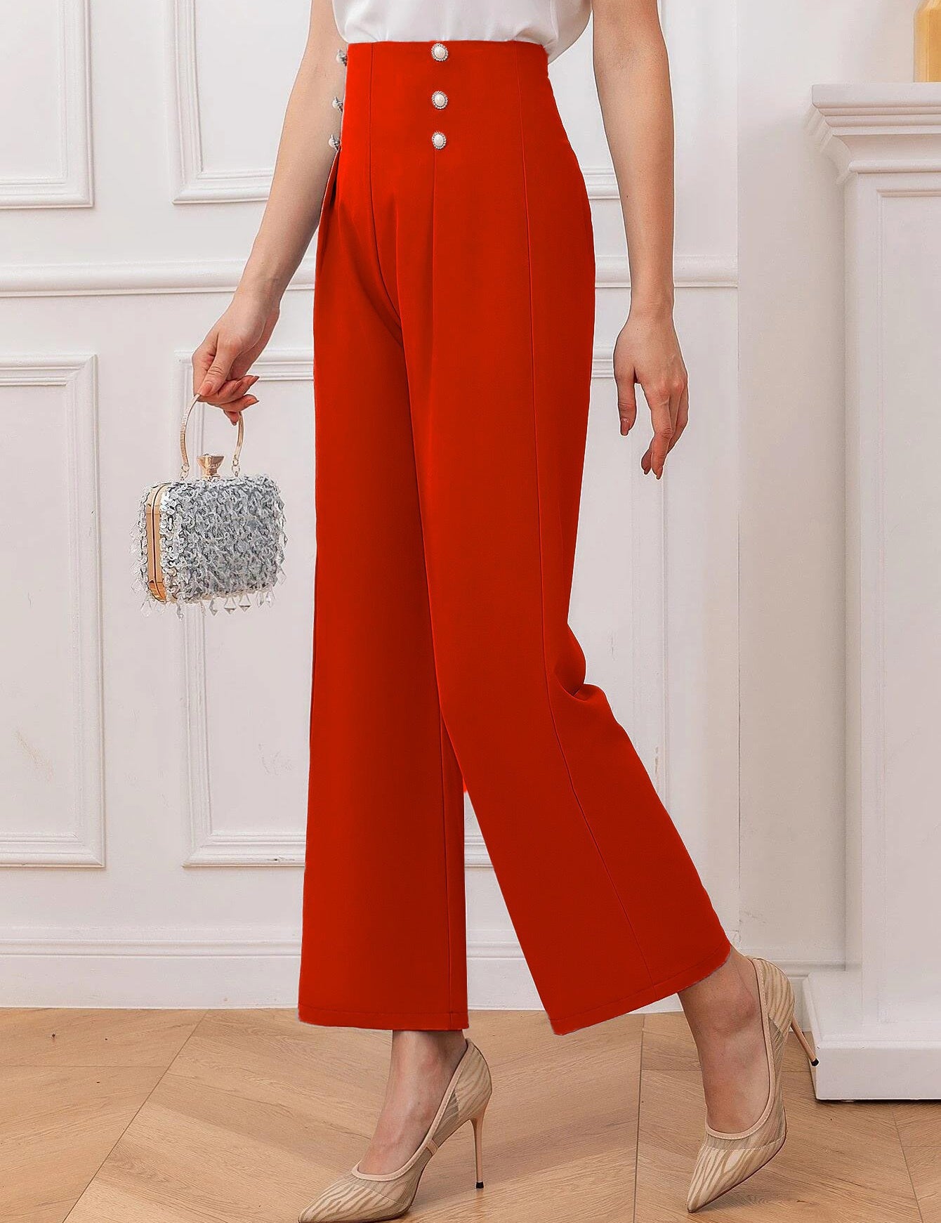 KOTTY Regular Fit Women Orange Trousers 