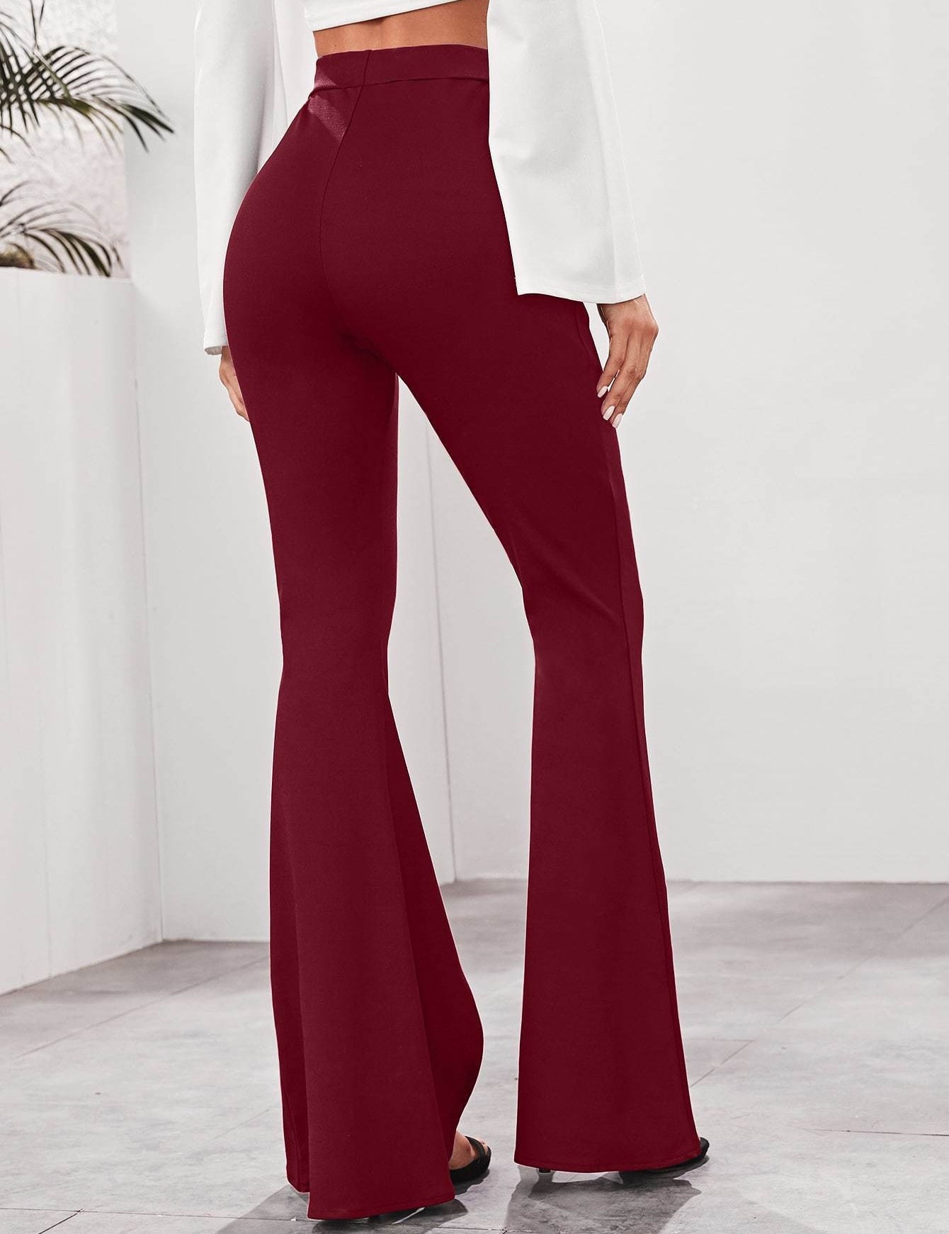 KOTTY Womens Solid Attractive High Rise Pant