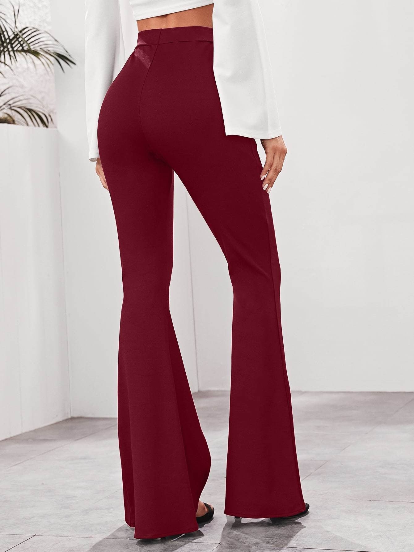 KOTTY Womens Solid Attractive High Rise Pant