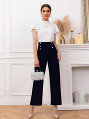 KOTTY Regular Fit Women Dark Blue Trousers 