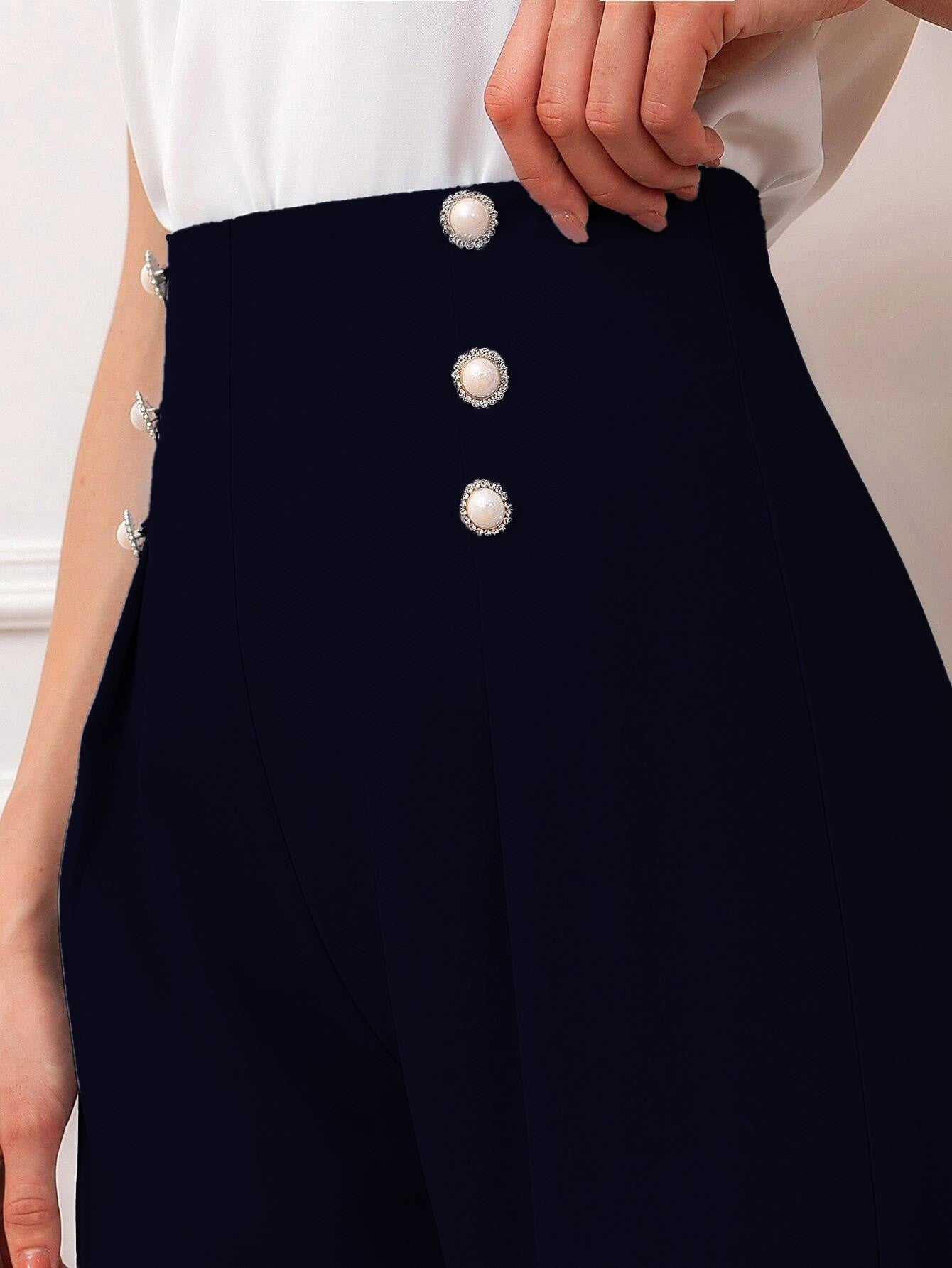 KOTTY Regular Fit Women Dark Blue Trousers 