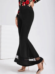 KOTTY Flared Women Black Trousers 