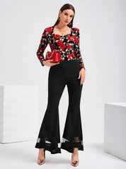 KOTTY Flared Women Black Trousers 