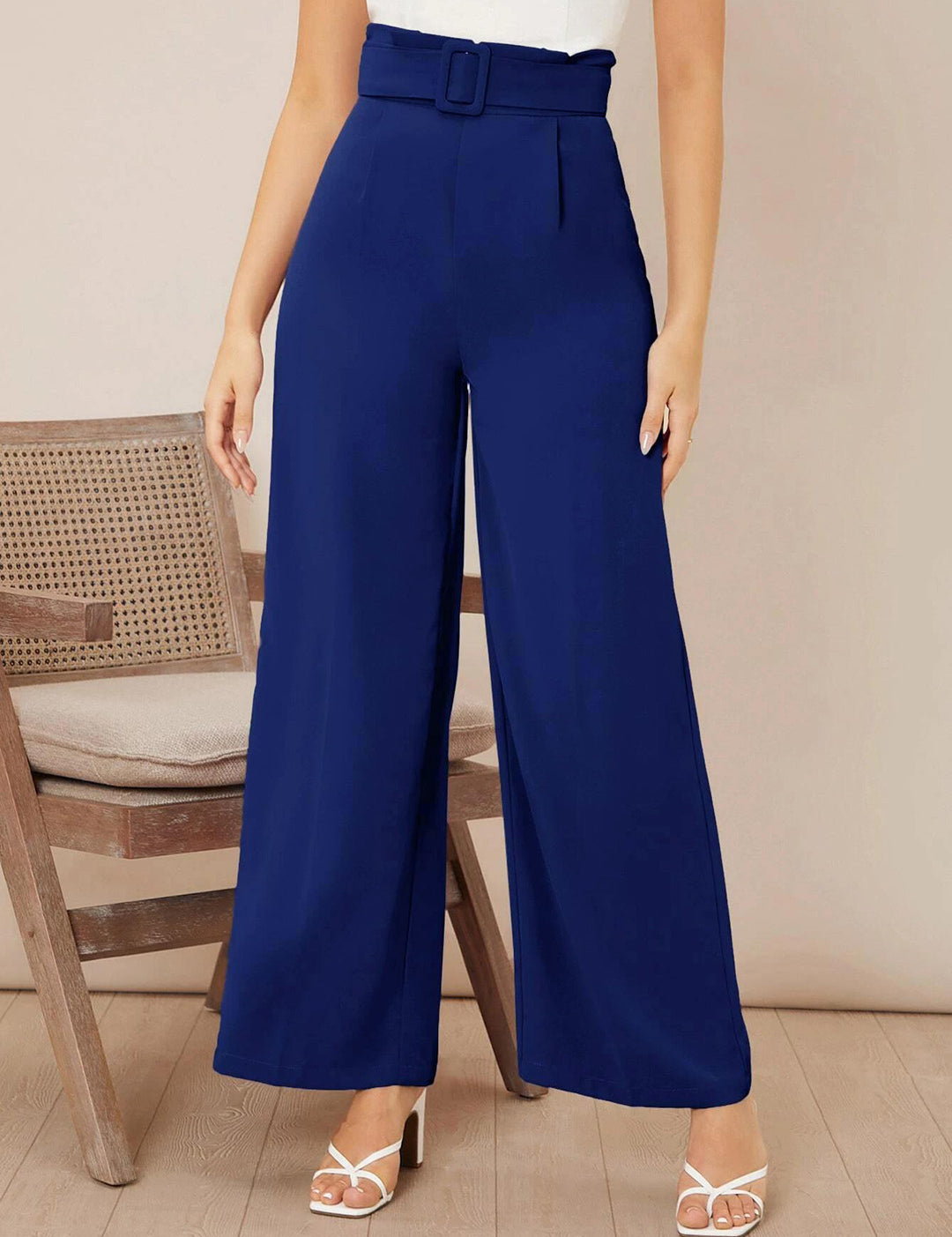 KOTTY Regular Fit Women Dark Blue Trousers 
