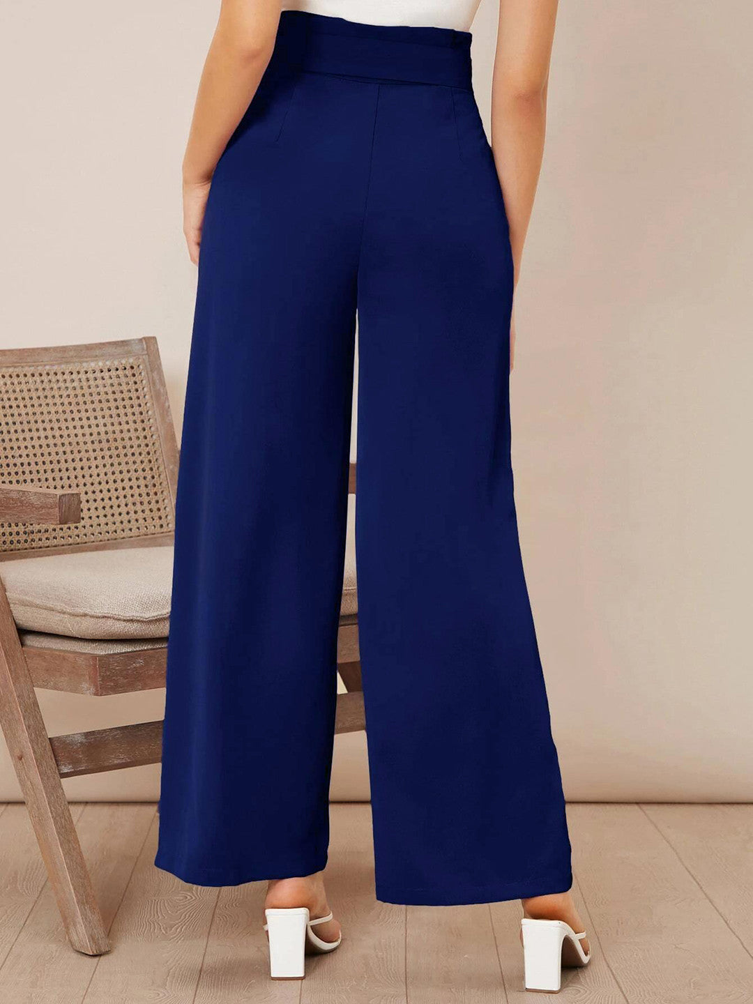 KOTTY Regular Fit Women Dark Blue Trousers 