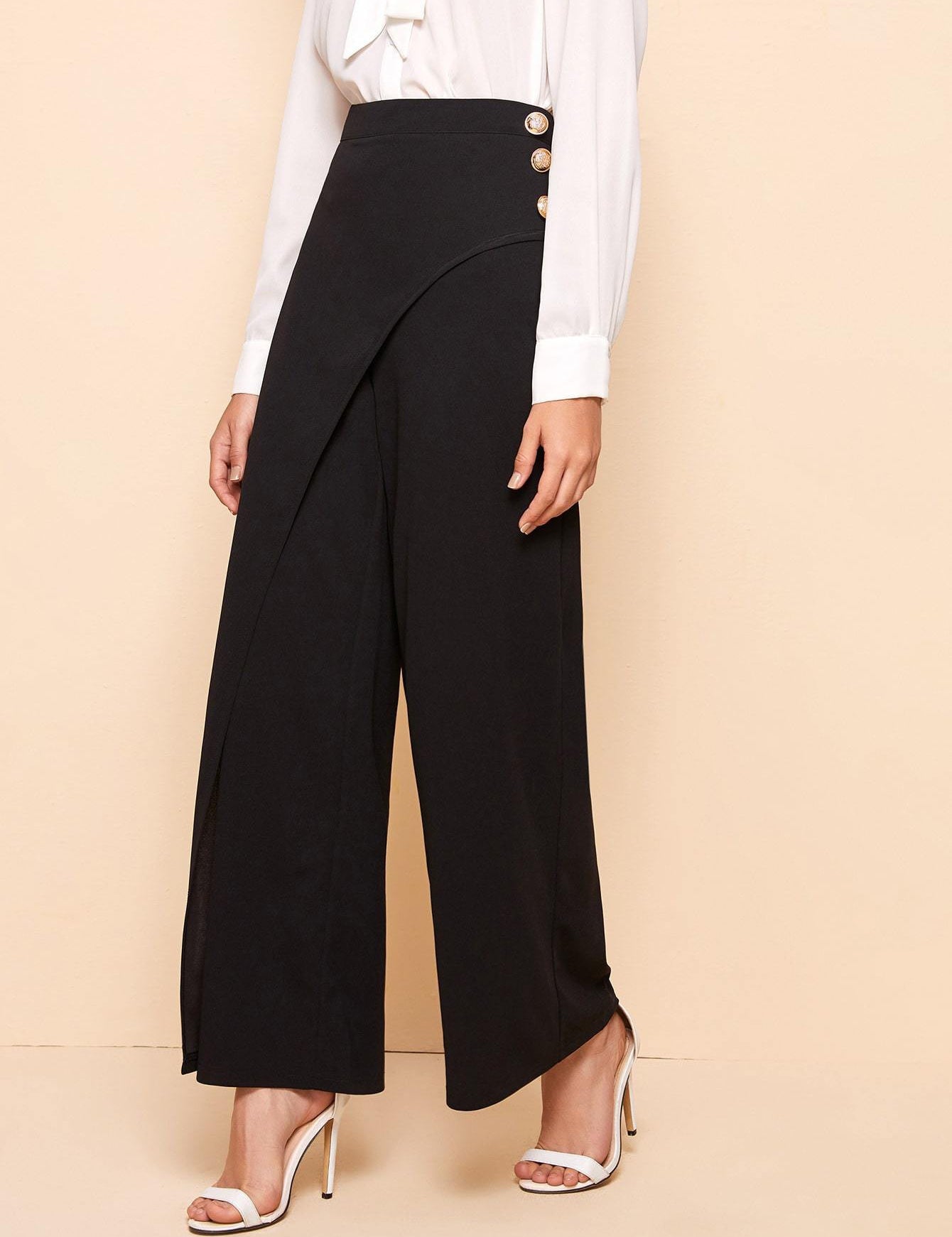KOTTY Womens Solid Attractive High Rise Pant