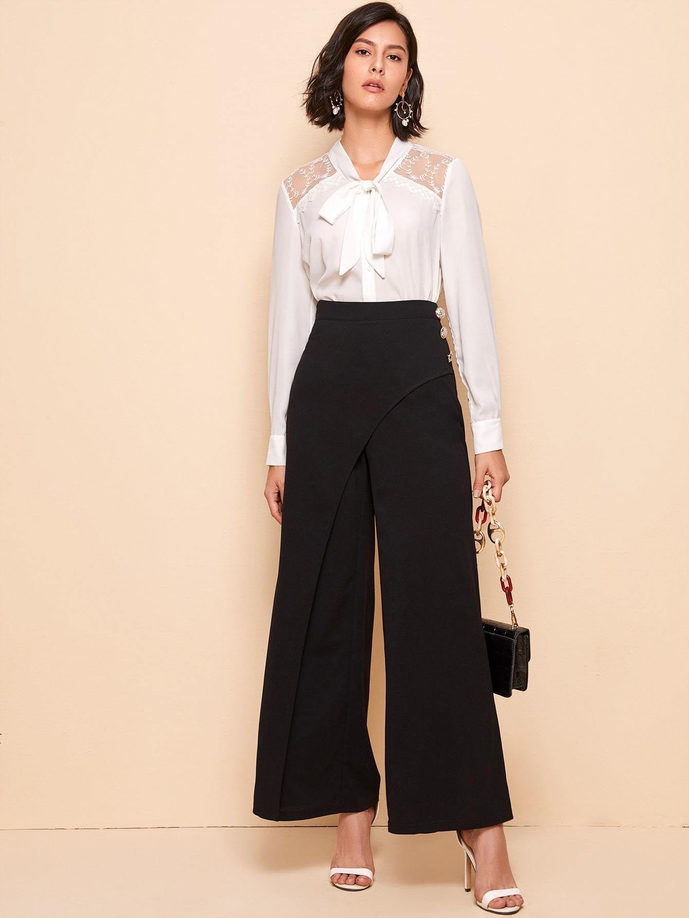 KOTTY Womens Solid Attractive High Rise Pant
