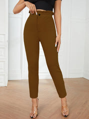 KOTTY Skinny Fit Women Brown Trousers 