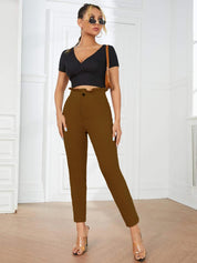 KOTTY Skinny Fit Women Brown Trousers 