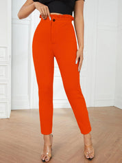 KOTTY Womens Solid Attractive High Rise Pant