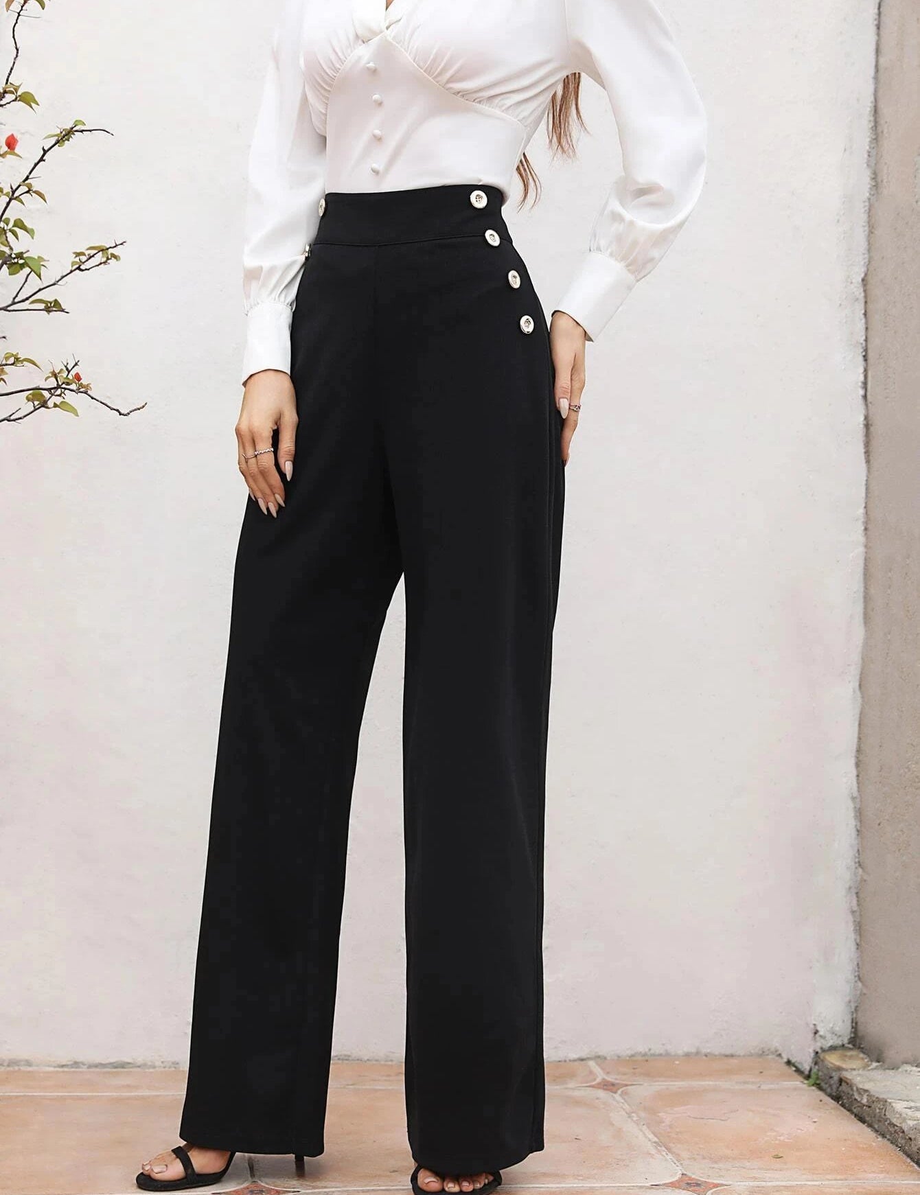KOTTY Regular Fit Women Black Trousers 