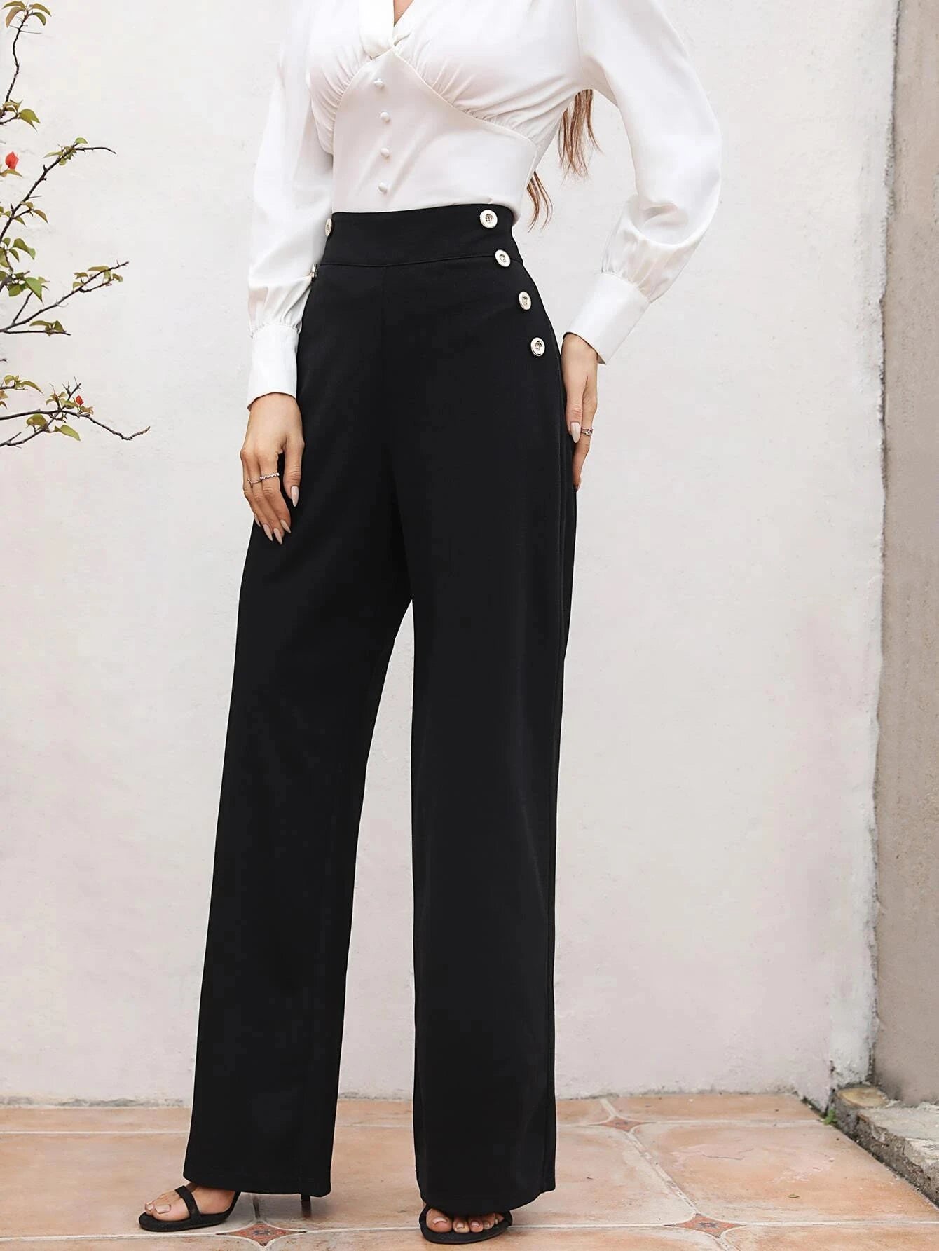 KOTTY Regular Fit Women Black Trousers 