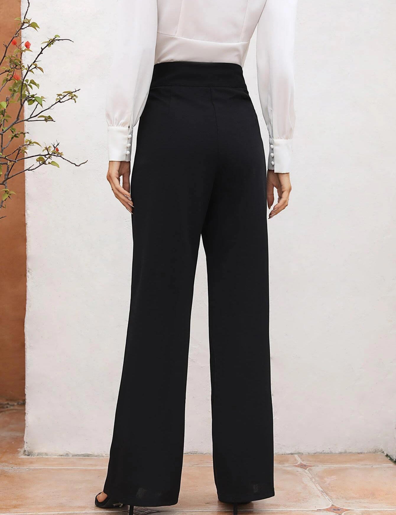 KOTTY Regular Fit Women Black Trousers 